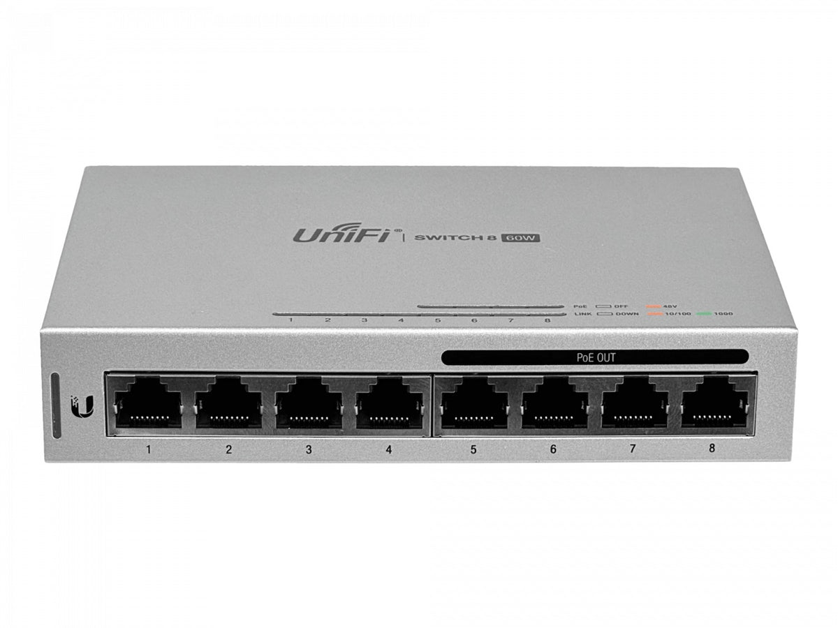 US8-60W. UI 8-1000(4-PoE48V-af) 48W-tot Switch req-UniFi inc-48V/60W US-8-60W-EU. UBIQUITI