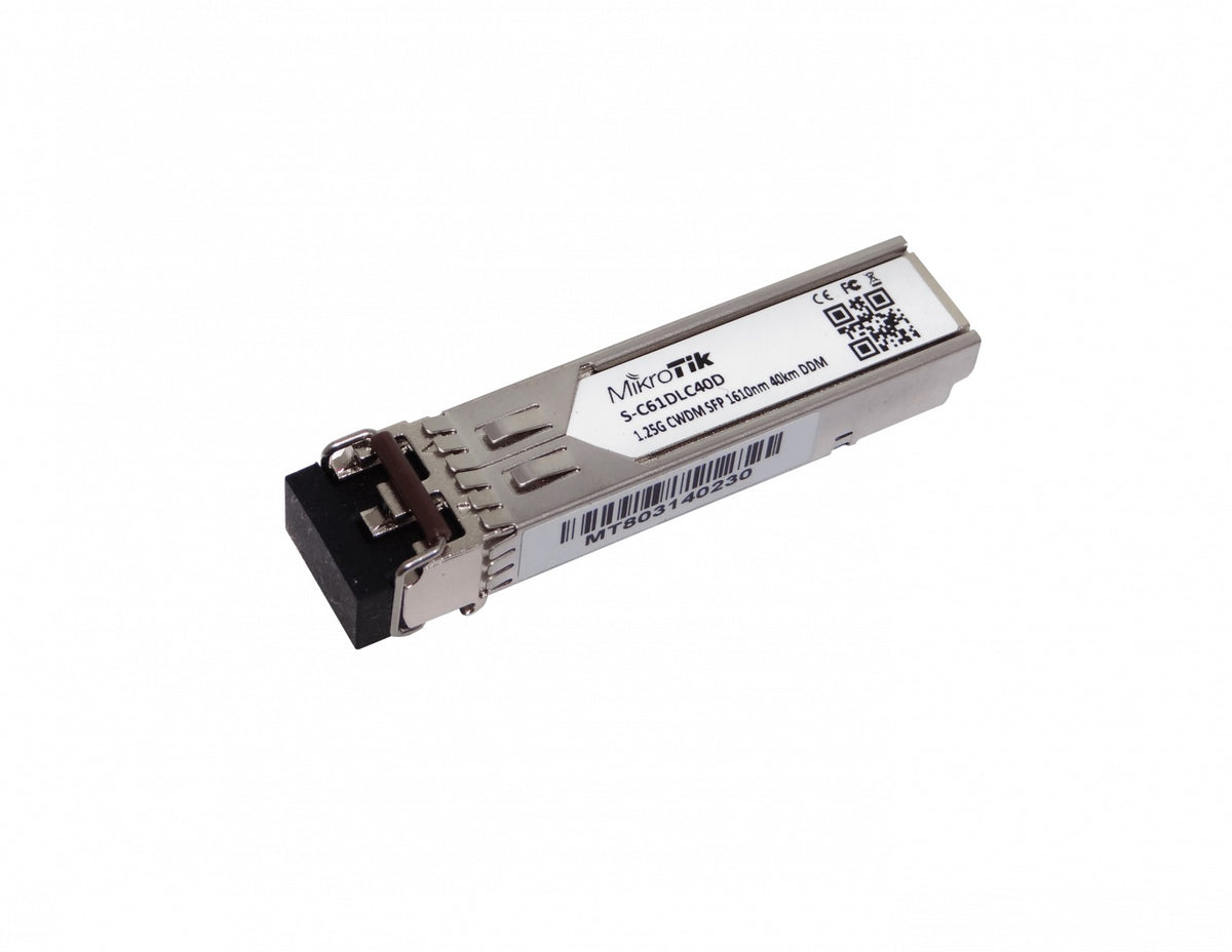 S-C61DLC40D MIKROTIK 1610nm 1,25G SM 40km 2-LC Transceptor SFP DDM p/CWDM-MUX8A Unitario