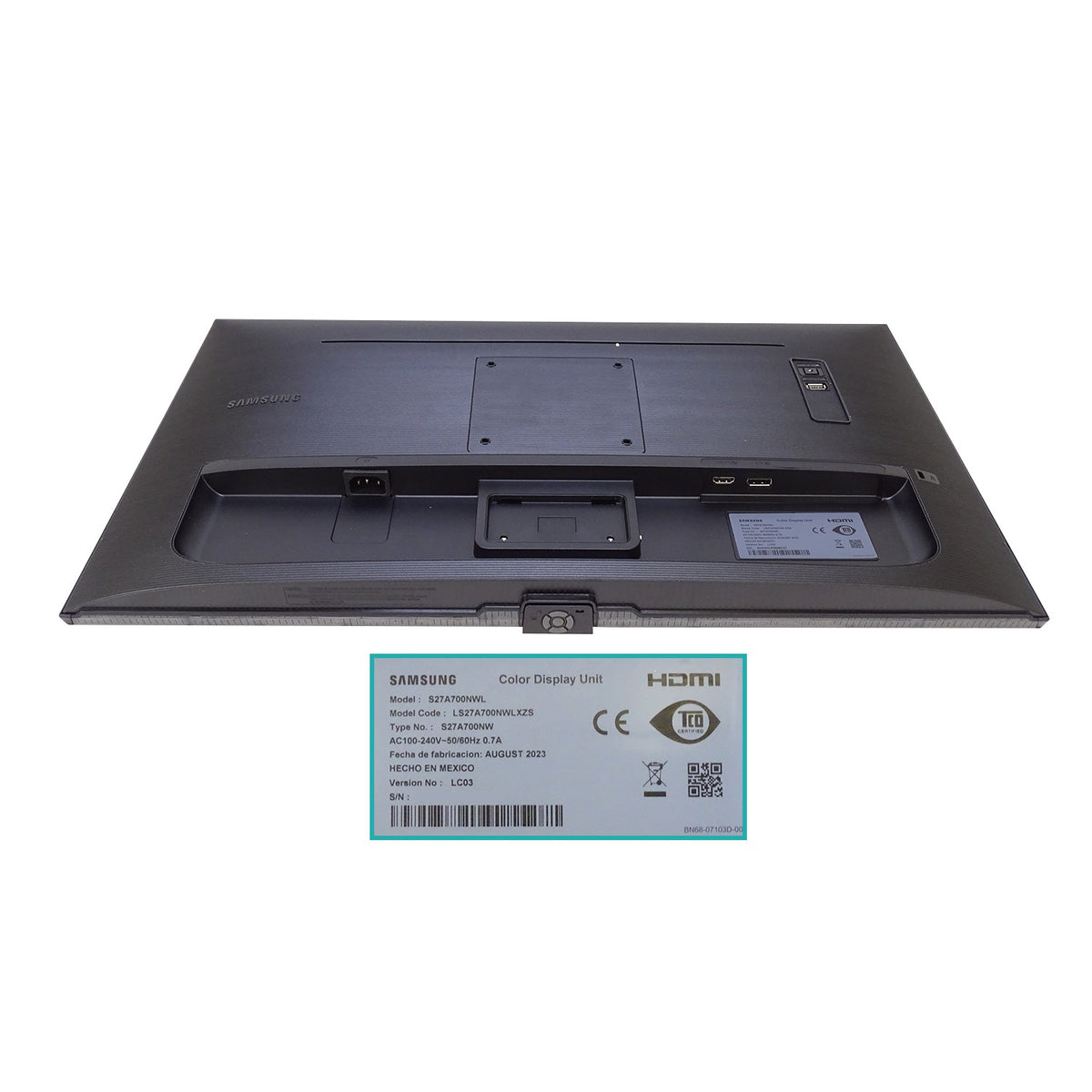 LS27-UHD SAMSUNG 27-pulgadas UHD 3840x2160 HDMI 16:9 Pantalla LED LS27A700NWLXZS