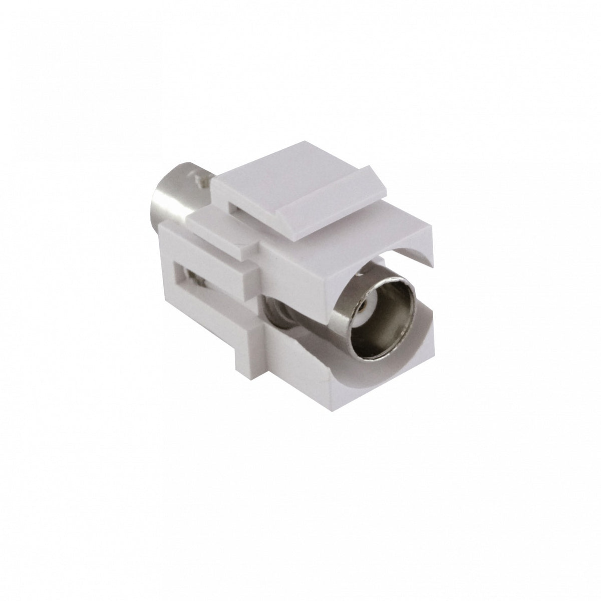 KBBWL Acoplador de inserción BNC hembra a BNC hembra para placa Keystone color blanco