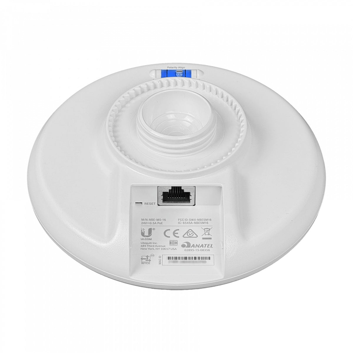 NBE-M5-16. UI 5GHz 16dBi 2x2 1-100 5150-5875MHz 26dBm NanoBeamM5 incluye/PoE24V NBE-M5-16 EU UBIQUITI
