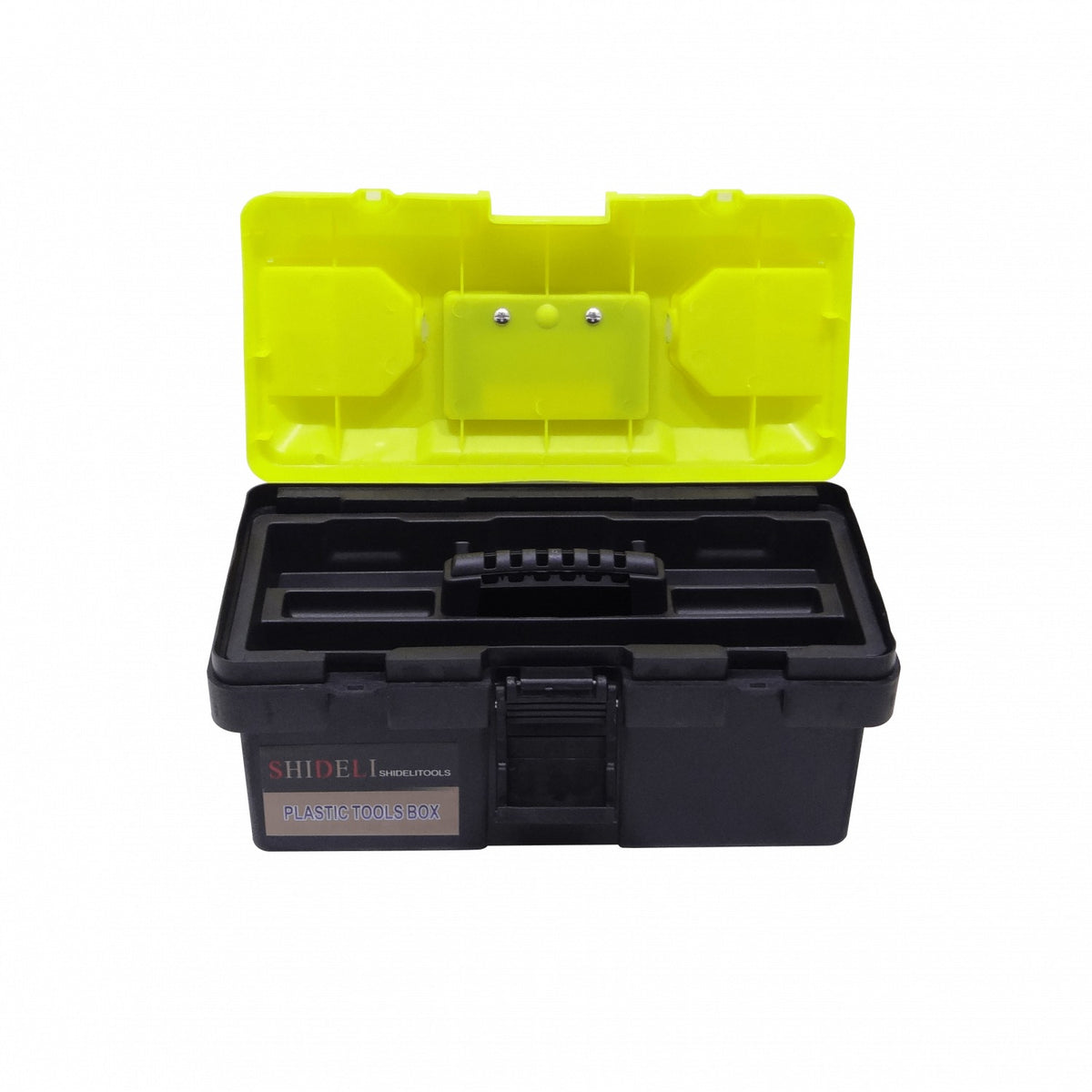 MALETIN-14 SHIDELI Estuche portaherramientas negro y amarillo de 36x18x18cm con compartimento interior