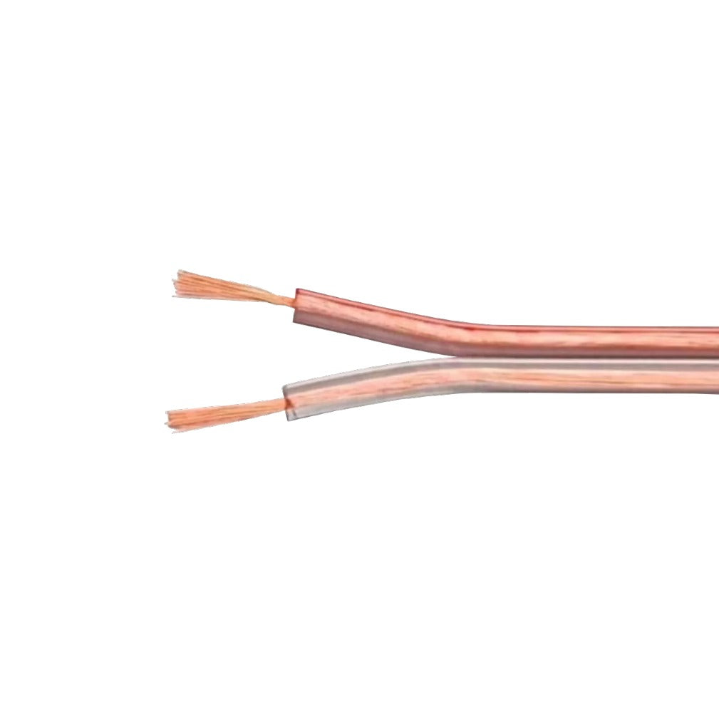 2X16T 2x16AWG Cobre 2x1,0mm2 100mt Transparente Conductor Dúplex Flexible 56x0,15