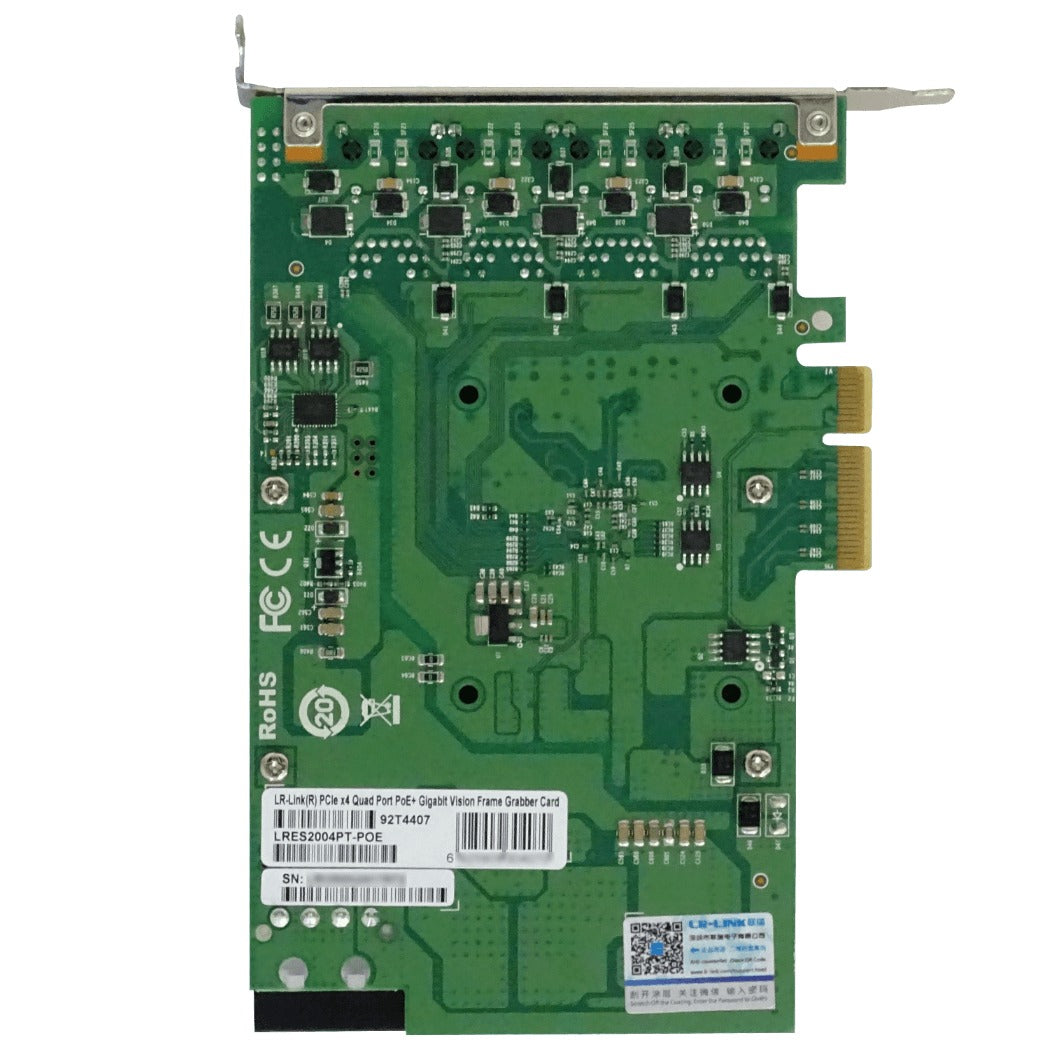 PCIE-4G-POE LRLINK Escaneo3D PCIe-x4 4-Puertos-1000-PoE+ Placa Intel I350AM4 Capturadora