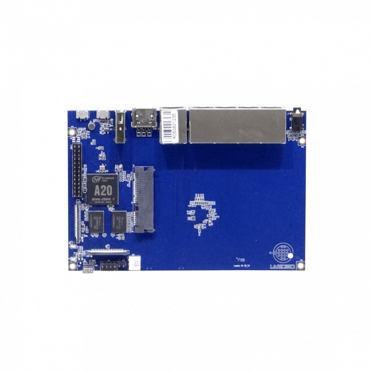 BPI-R1 BANANAPI CPU Doble Núcleo 1GHz 5 Puertos 10/100/1000 RAM 1GB 2 USB SD/SATA CSI HDMI Jack 3,5mm Micrófono 15x10cm