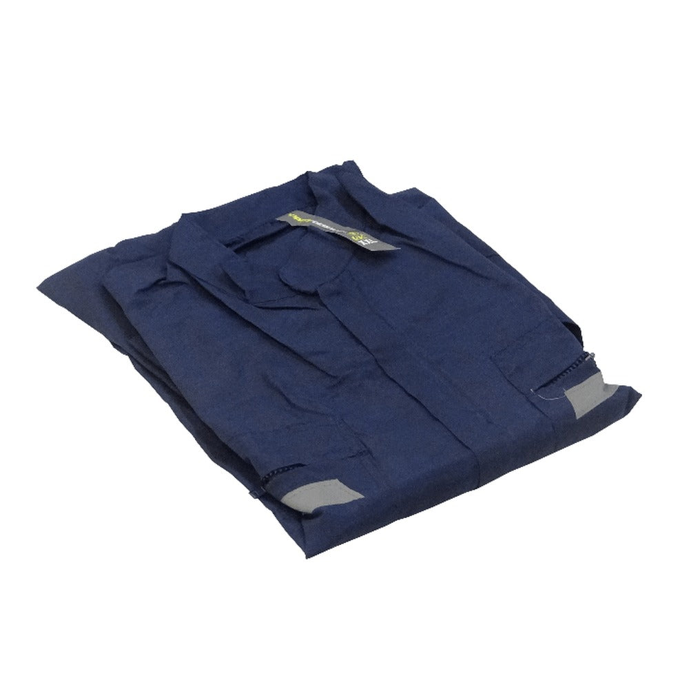 OVEROL-XXLA Overol Talla XXL Azul Altura 180cm 50/52 en Popelina de Poliéster con Bandas Reflectantes