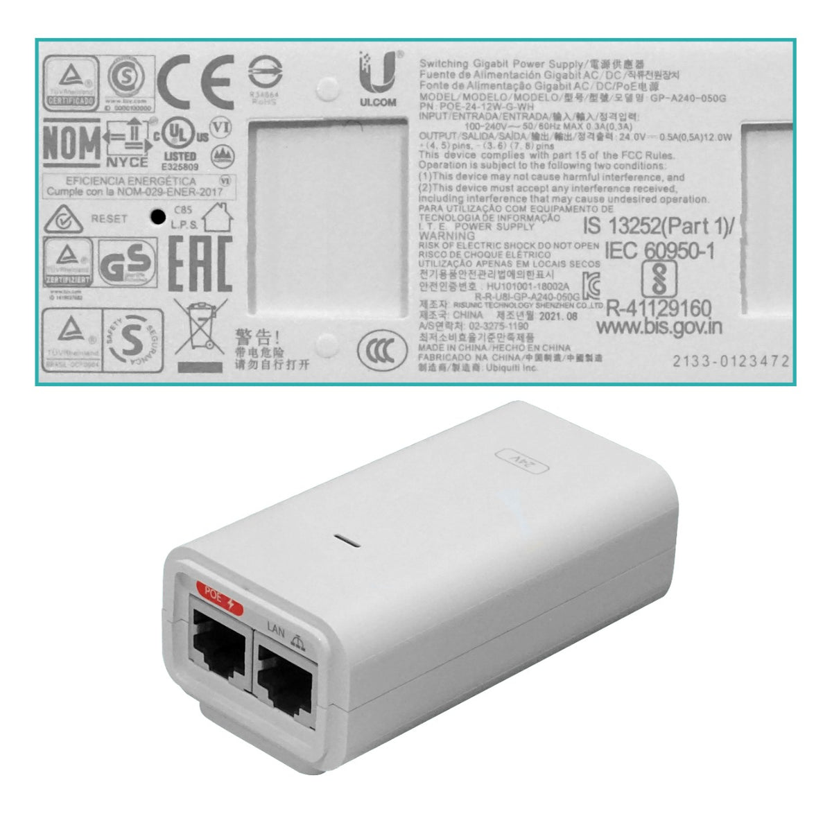 NBE-2AC-13. Punto de acceso inalámbrico UI de 2,4GHz con ganancia de 13dBi y potencia de transmisión de 27dBm, puerto Ethernet 10/100/1000 RJ45, incluye PoE pasivo de 24V y 12W, configuración MIMO 2x2, modelo NanoBeam NBE-2AC-13-EU UBIQUITI