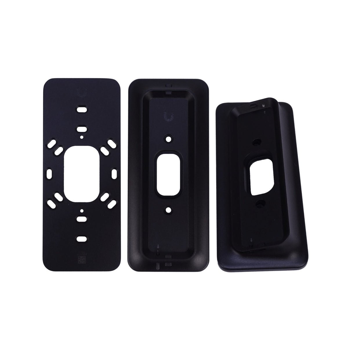 G4-DOORBELL-BOX. Soporte UI negro para instalación plana o en ángulo de 25°, compatible con UVC-G4-Doorbell-Pro, modelo UACC-G4-DOORBELL-PRO-POE-GANG-BOX UBIQUITI