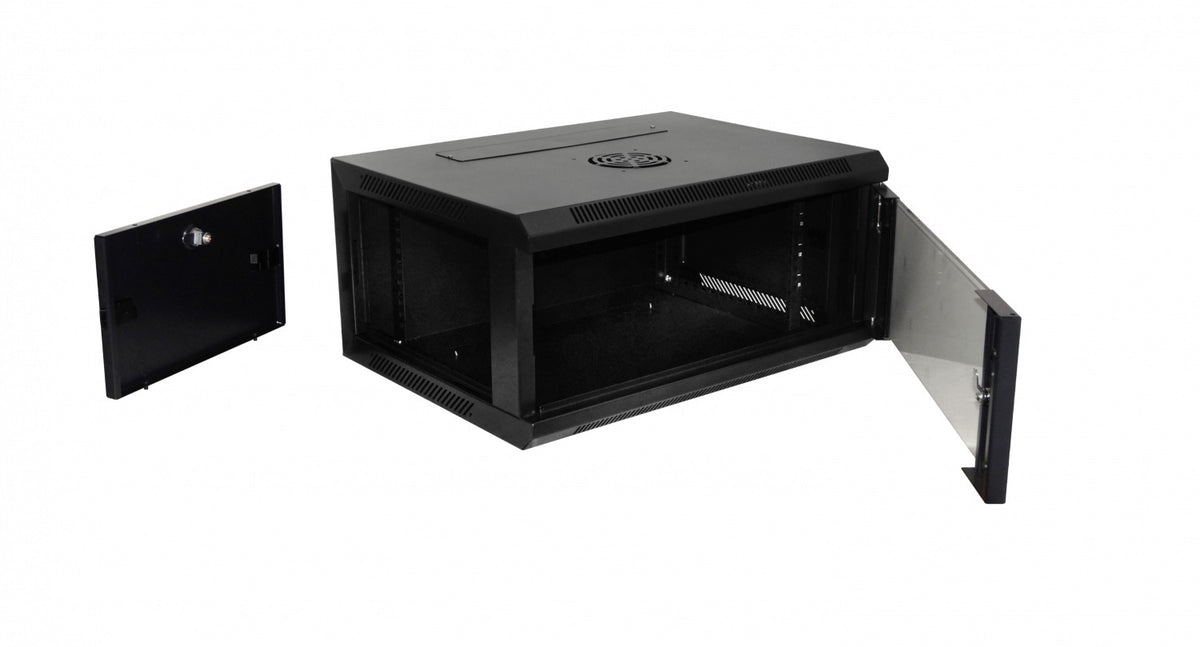 RK04-4L LINKMADE Laterales-Remov 4U 45cm-Fondo Rack Pared Mural Negro