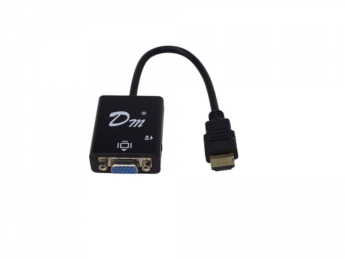 HDMIVGA Adaptador Conversor de Video de Entrada HDMI Macho a Salida VGA/DB15 Hembra con Audio Estéreo 3.5mm Macho