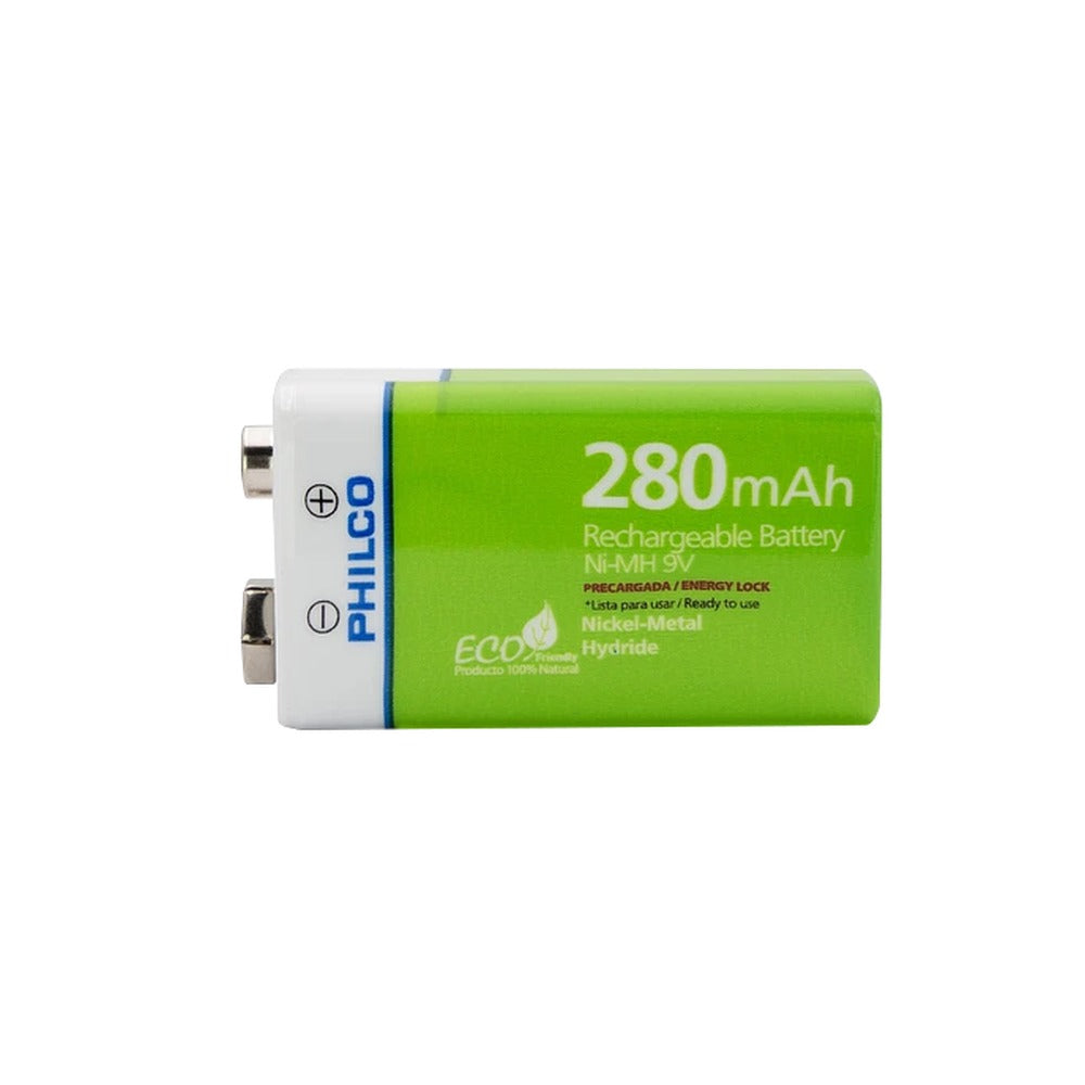 9V-280 PHILCO 9V 280mAH Pila/Bateria Recargable Ni-MH 42ULX92800