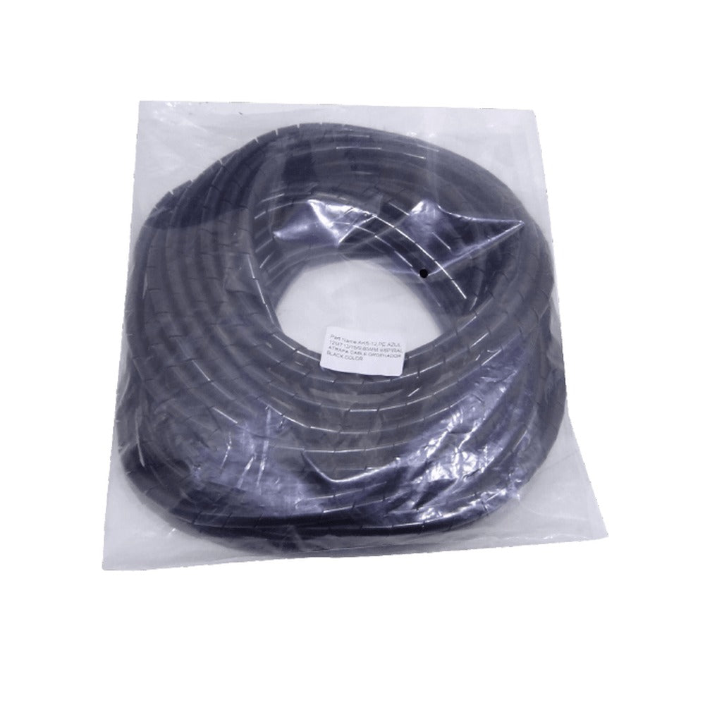 KS-12N Polietileno Negro 12 metros 12/15/0,85mm Enrollable Organizador de Cables
