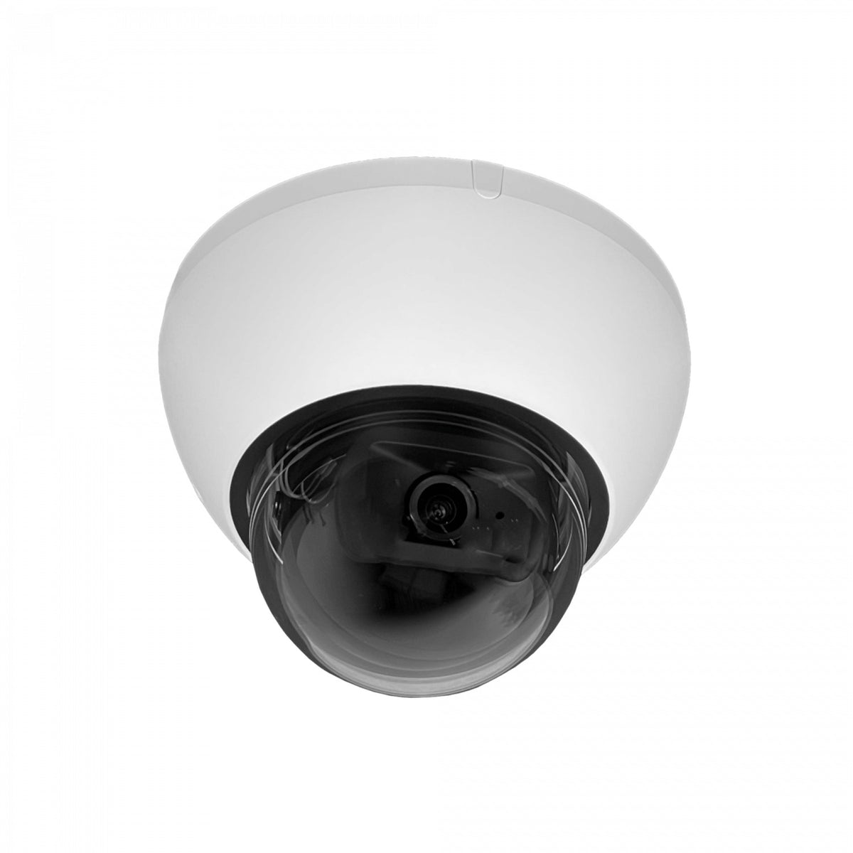 UVC-AI-DOME-W. Cámara IP Domo UI en color blanco, resolución 4K, lente gran angular de 110°, rango de infrarrojos de 1 a 100 con alcance de 40 m, resistencia IK10, micrófono/altavoz integrados, alimentación requerida PoE, modelo UVC-AI-DOME-W de UBIQUITI.