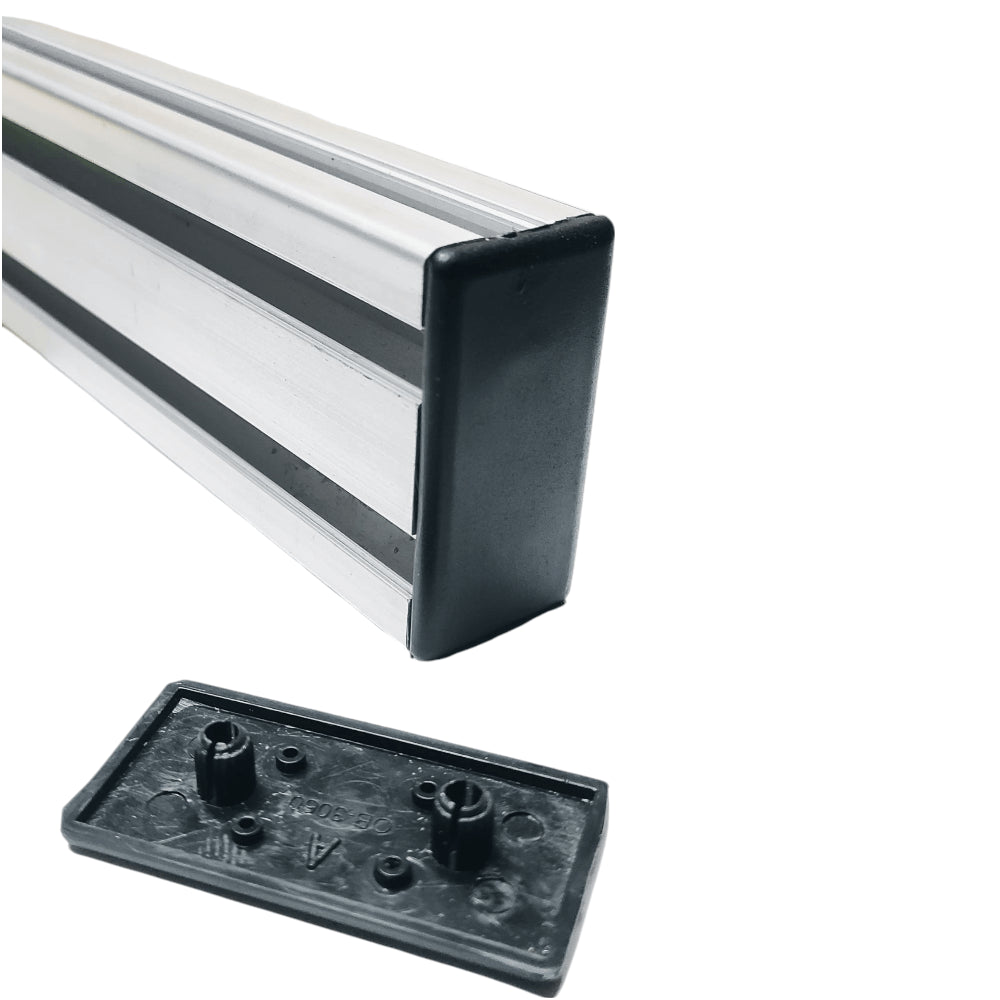 Protector plástico para perfil en T de 30X60 MM, paquete de 4 unidades