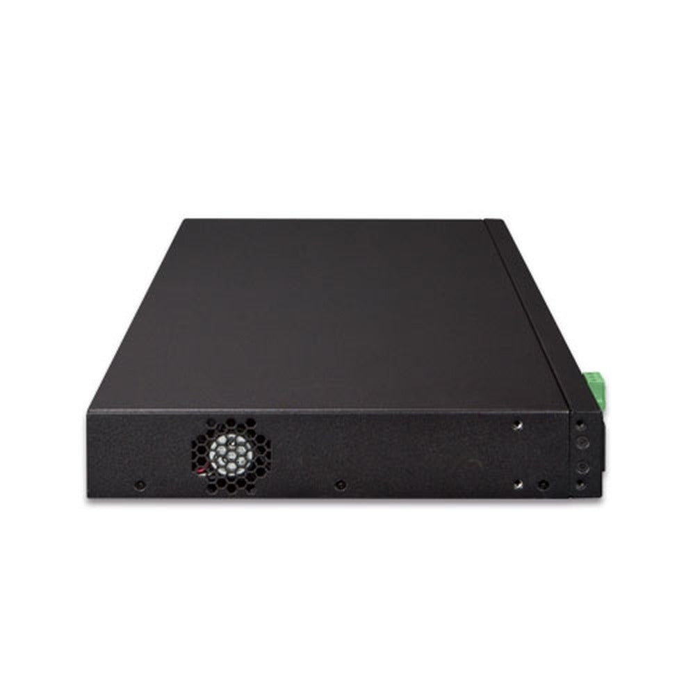 Capa 3, 24 puertos 100/1000X SFP + TP compartido de 8 puertos + Switch administrado apilable 10G SFP+ de 4 puertos (100~240 V CA, 36-75 V CC)