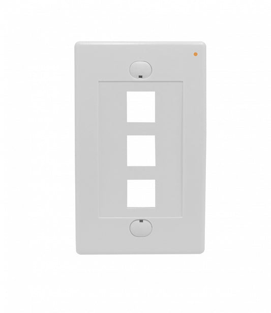 FP3WL LINKMADE Placa Pared Blanca 3 Puertos Keystone Vertical 70x114mm