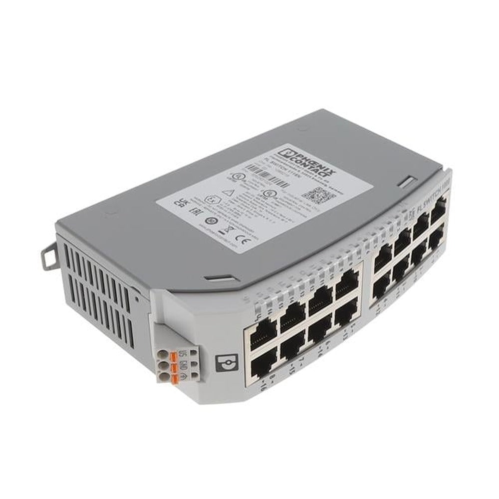 Narrow Ethernet switch, sixteen RJ45 ports with 10/100/1000 Mbps on all ports
