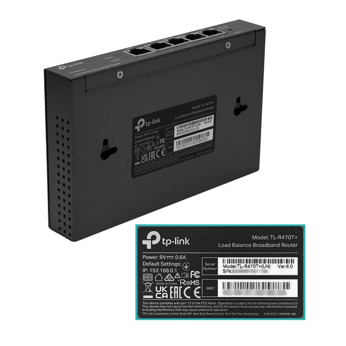 TL-R470T+ Router TP-LINK 1 Puerto 10/100 1 WAN 3 WAN/LAN Balanceo de Carga Alimentación 100-240VAC Sin Soporte para Rack