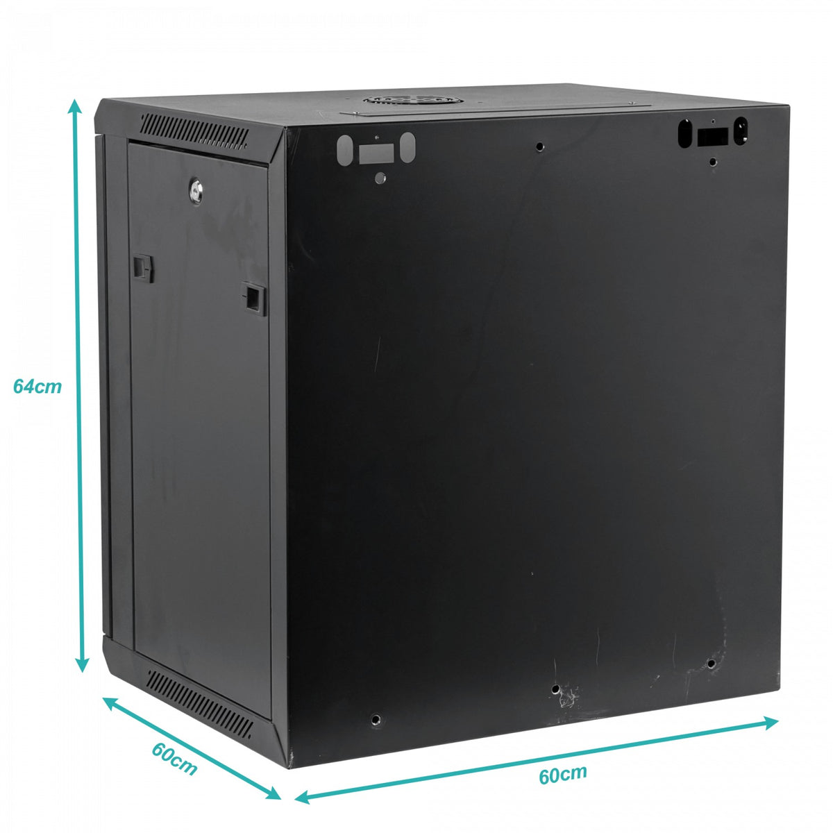 RK12-6L-LIQ DE SEGUNDA MANO Armario Rack de Pared 60cm de Profundidad 12 Unidades Negro incluye M6-2U