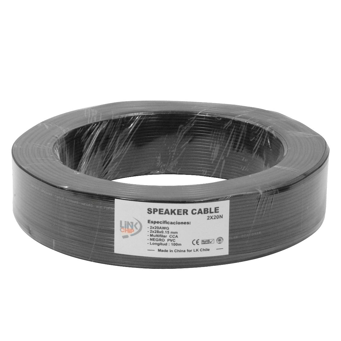 2X20N Negro 2x20AWG CCA 2x0,5mm2 100mts Cable Paralelo Multifilar 28x0,15mm
