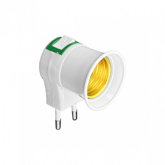 E27-IM Soquete E27 enchufe nacional macho con interruptor req-Ampolleta