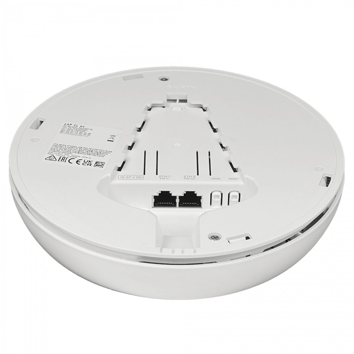 CAP-XL-AC MIKROTIK Antena 2x2 6dBi Doble Banda 2.4GHz 300Mbps 5GHz 867Mbps Licencia Nivel 4 Incluye Fuente 24V 2 Puertos 1000Mbps PoE Pasivo 26dBm
