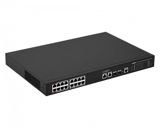 S4220 DAHUA 18-1000(16-PoE-af/at/bt) 2-SFP 190W L2 Consola Switch Administrable Rack