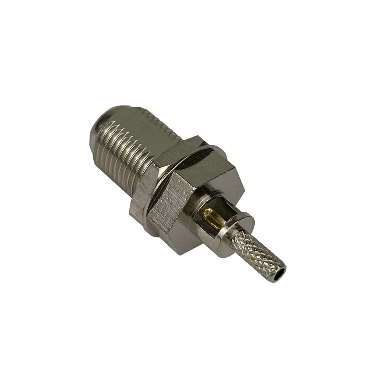 FH1C Conector coaxial crimpeable hembra tipo F para cable RG316, compatible con RG174, referencia CA100