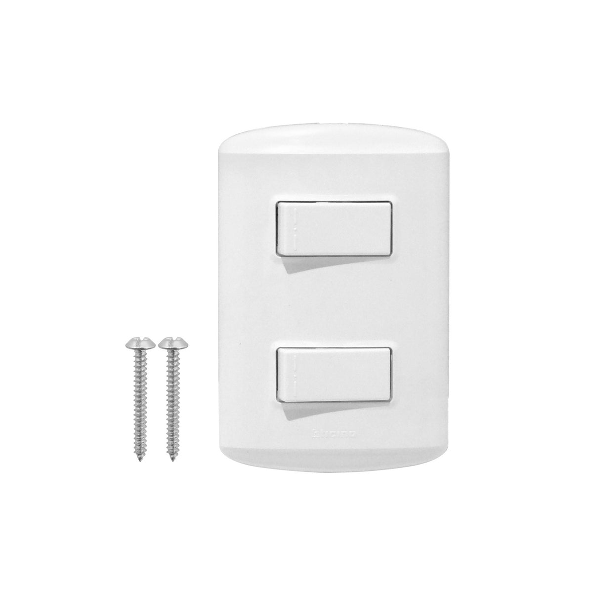 1200BN BTICINO Modus Interruptor-doble-10A Unipolar-915 con/Marco/Tapa Blanca Ensamblado