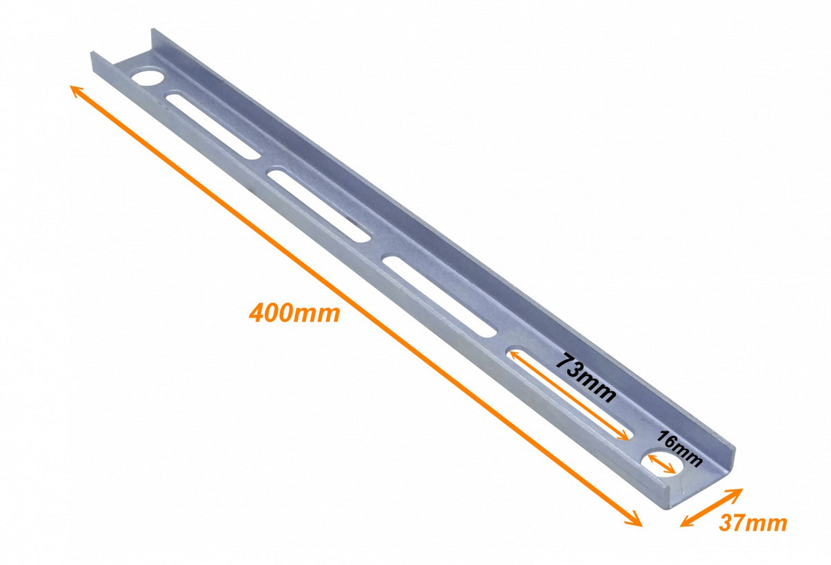 CCA-40B 40cm 2-Perf Barra Metal Ranurada Soporte para CC-240 400x39x14mm