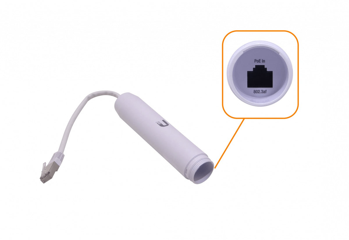 INS-3AF-O-G. Interfaz de usuario Gigabit para exteriores 802.3af, entrada 48V y salida 24V, convertidor PoE por cable INS-3AF-O-6. UBIQUITI