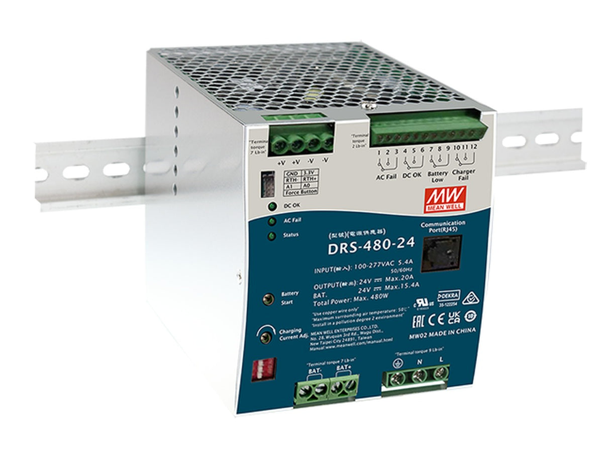 Fuente de poder riel DIN con UPS 480W DRS-480 - 48V