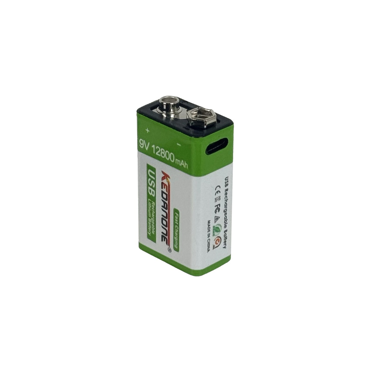 9V-12800C 9V USB-C Recargable 12800mAH Litio Pila/Bateria
