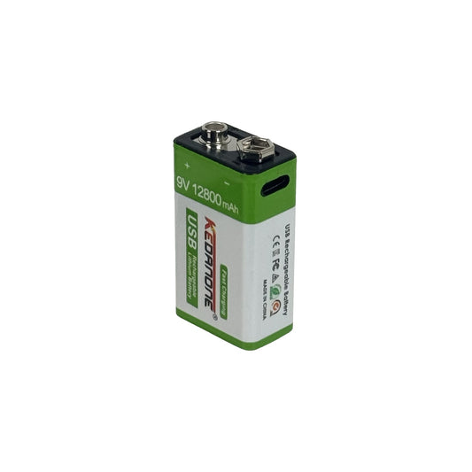 9V-12800C 9V USB-C Recargable 12800mAH Litio Pila/Bateria