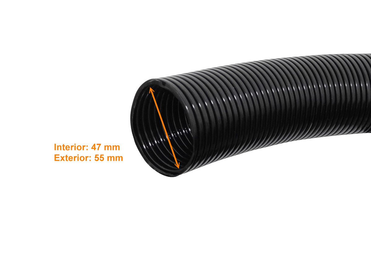 FLEP55 55mm Rollo-25mts Conduit Flexible Plastico Corrugado Negro PA
