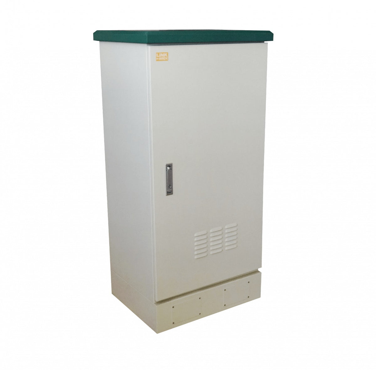 RK22-5LE LINKMADE Armario Rack 22U 644x500mm para Exterior/Piso Beige IP65 con PDU, Bandeja y Ventilación