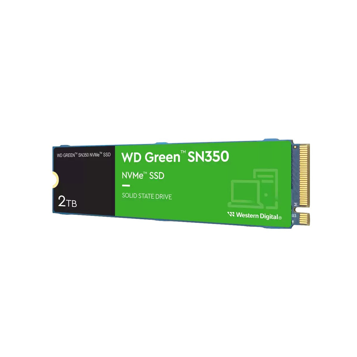 SSD2TBN WESTERN DIGITAL Disco de estado sólido 2TB formato M.2 interfaz NVMe velocidades 3200MB/s lectura 900MB/s escritura modelo WDS200T3G0C