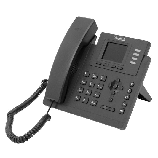 SIP-T33G YEALINK Pantalla-2,4p-Color 4-Cuentas-SIP 2-Puertos-LAN-1000 PoE-af Conector-RJ9-Auriculares Teléfono-VoIP incluye-Fuente-5V
