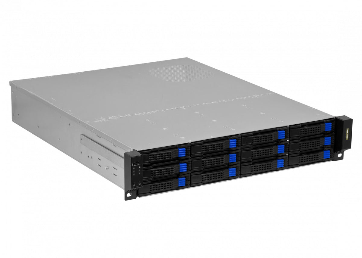 RAG-2US LINKMADE Caja de Almacenamiento 2U para Rack 12x3,5 Hotswap MATX Necesita Fuente ATX