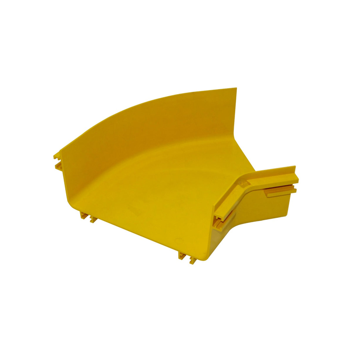 CCA-240-AQ Perfil en Escuadra 240x100mm Plano Amarillo PC+ABS LSZH Conector Macho
