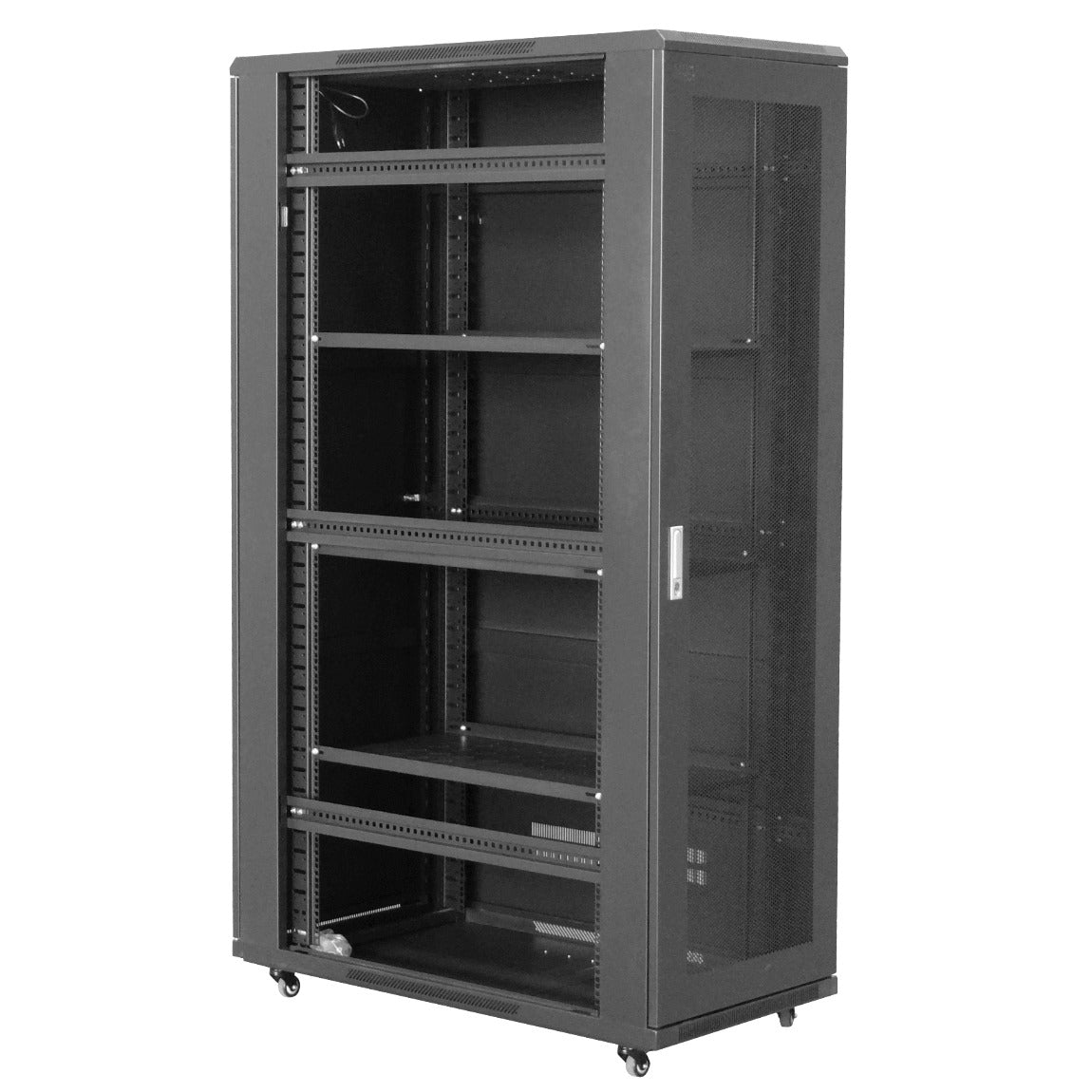 RK42-12PL LINKMADE Armario 42U 1200mm Puerta Microperforada 1,2m-Profundidad con-Ventilador-Estantes Rack
