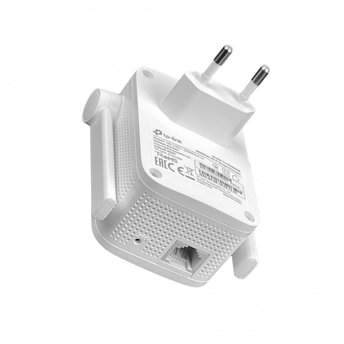 TL-WA855RE TP-LINK Extensor de Señal Inalámbrica de 2,4GHz con 2 Antenas Integradas, Velocidad de 300Mbps y Puerto Fast Ethernet, Alimentación 220V