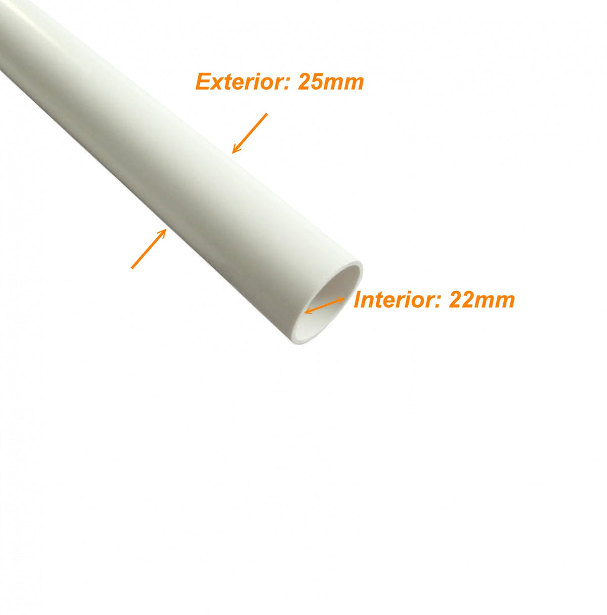 PVC25W-3 LINKCHIP 3 metros 25mm x 1,4mm Tubería Conduit Blanca PVC exclusivo para baja tensión