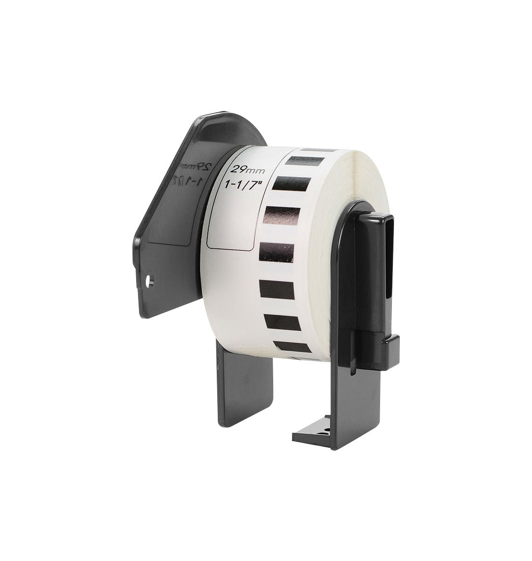 DK2211 BROTHER 29mm 15,2mt Negro sobre Blanco Continuo Plastificado Adhesivo p/QL