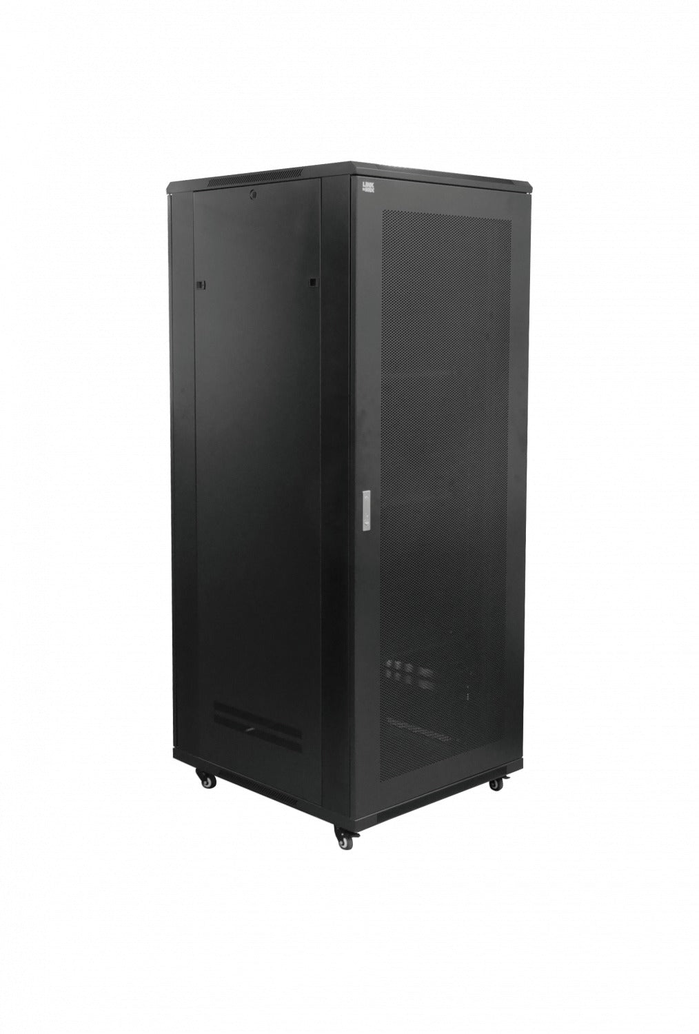RK42-9P8L LINKMADE Armario Rack 42 Unidades 800mm Ancho 900mm Profundidad Negro con 2 Guía-Cables Verticales