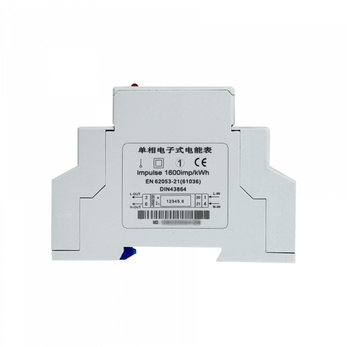 DDS238-1 Contador 2,5-30A Voltio Amperio Vatio Retroiluminado CarrilDIN-18mm 230VAC Remarcable