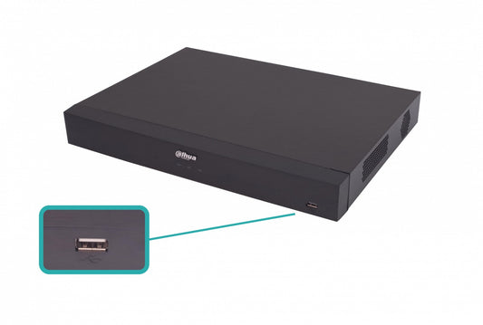DVR-32 DAHUA Grabador de Video Digital XVR4232AN-I de 32 Canales BNC-Híbridos/IP, 2 Discos SATA de 8TB, LAN-100, HDMI, VGA, USB y RS485