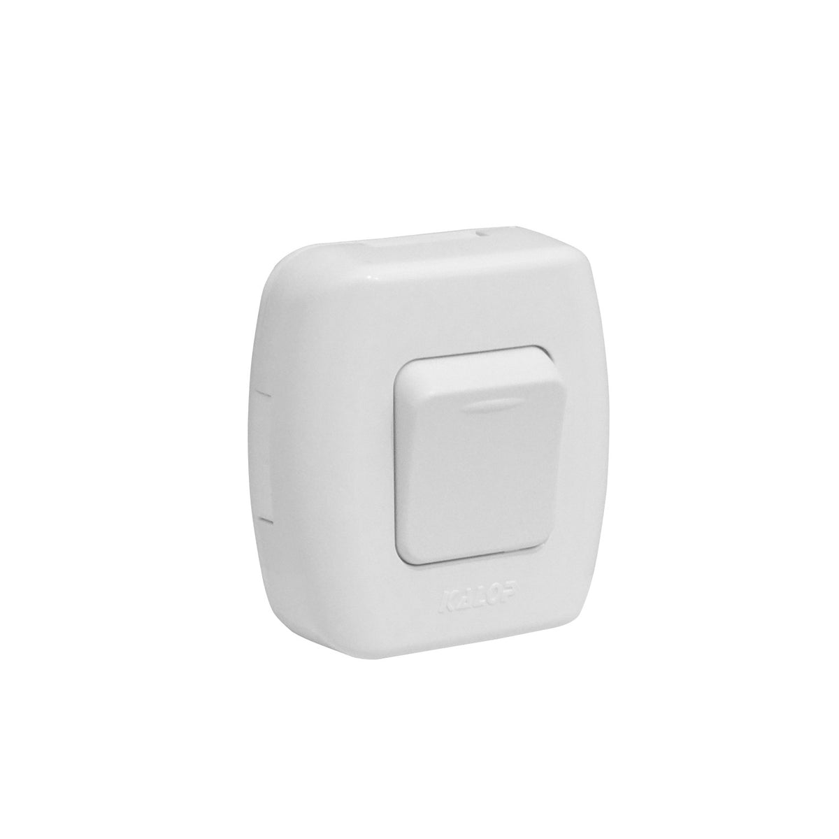 INTERRUPTOR-912 KALOP 9/12 Boton Switch Simple Sobrepuesto Blanco Tekna IP20 KS39650