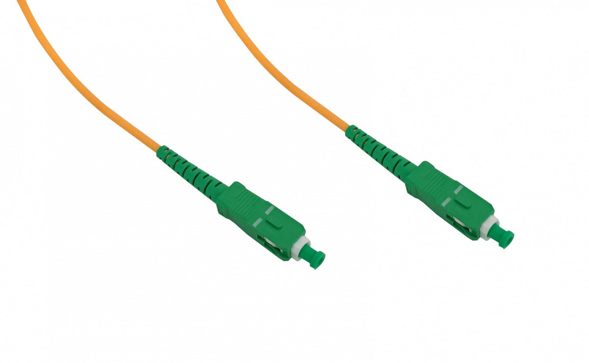 JFSAA8X Cable de Fibra Óptica Simplex Monomodo SM SC/APC a SC/APC de 8 metros, 3.0mm, 9/125µm