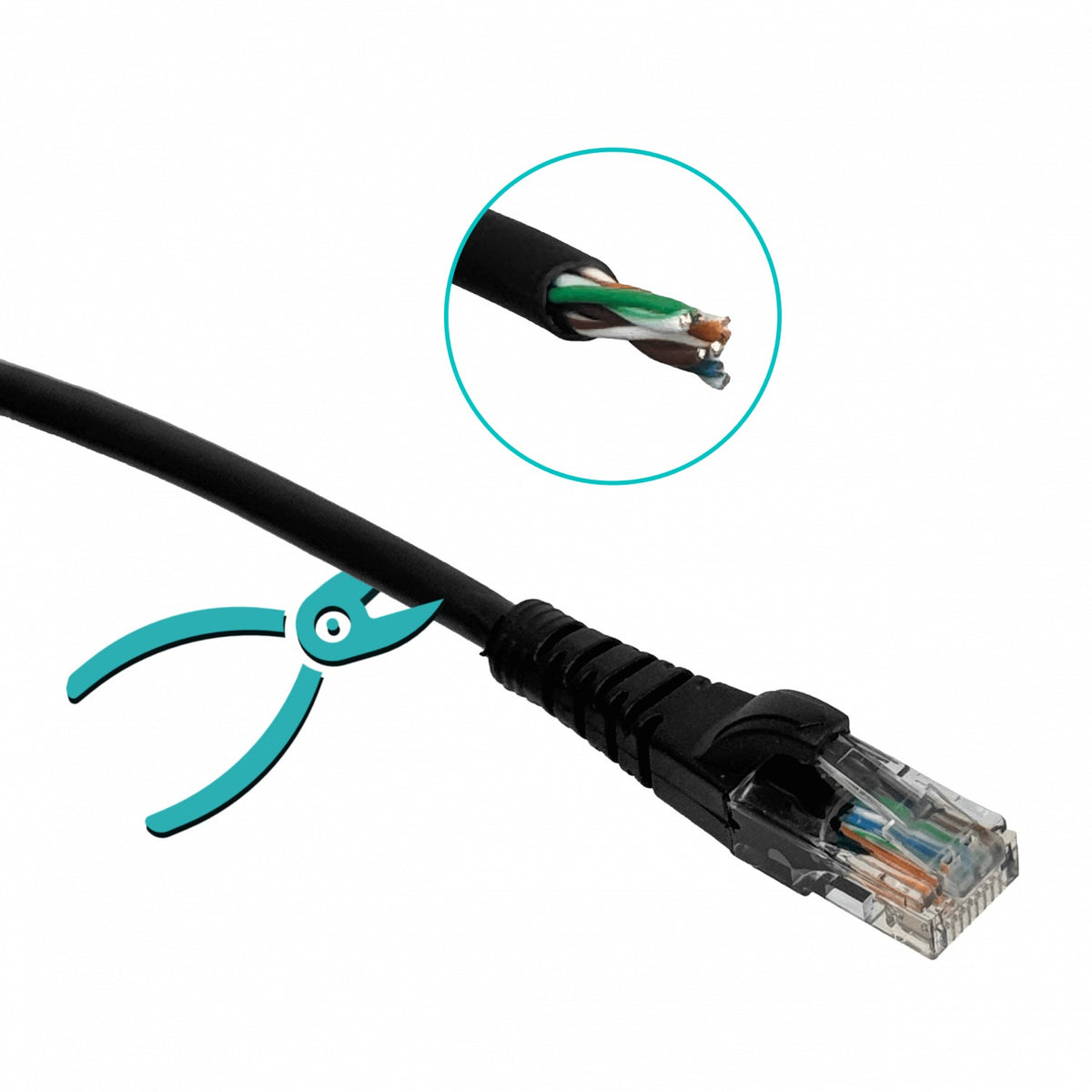CPN-30L LINKMADE 3MT CAT5E NEGRO LSZH CABLE PATCH INYECTADO MULTIFILAR